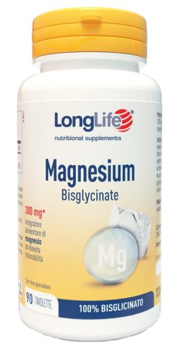 LongLife Magnesium Bisglycinate Magnesio Bisglicinato 300 mg 90 Tavolette