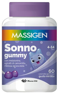 Massigen Sonno Gummy Bambini Melatonina Camomilla Melissa 60 Caramelle
