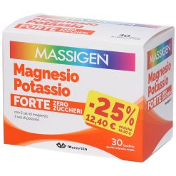 Massigen Magnesio e Potassio Forte Zero Zuccheri PROMO 30 Bustine Arancia Rossa