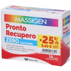Massigen Pronto Recupero Zero Zuccheri Integratore Energia PROMO 18 Bustine Arancia Rossa