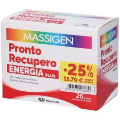 Massigen Pronto Recupero Energia Plus Integratore Creatina Beta-Alanina PROMO 26 Bustine