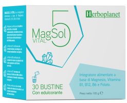 MagSol 5 magnesio con vitamine B energia sistema nervoso e muscoli 30 bustine