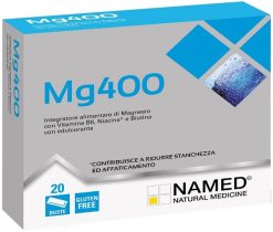 Mg400 Magnesio Integratore Stanchezza e Crampi Muscolari 20 Bustine