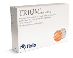 Trium Collirio Monodose Acido Ialuronico e Ginkgo Biloba 15 Flaconcini