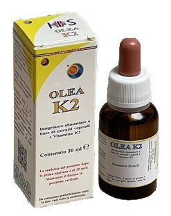 Olea K2 Vitamina K2 Gocce per Ossa Forti e Salute Cardiovascolare 20 ml