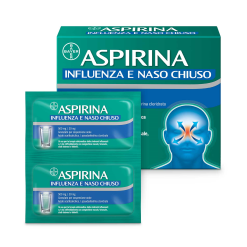 Aspirina Influenza e Naso Chiuso 500 mg/30 mg Granulato per Sospensione Orale 10 Bustine