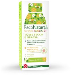 RecoNatural Sciroppo Bambini per Tosse Secca e Grassa con Miele di Acacia Altea e Piantaggine 150 ml