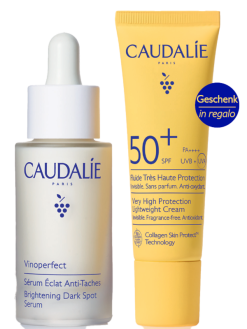 Caudalie Vinoperfect Cofanetto Siero Illuminante Anti Macchie 30 ml + Fluido SPF50+ 20 ml