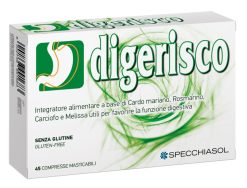 Digerisco Integratore per Digestione e Benessere Gastrointestinale 45 Compresse Masticabili