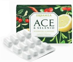 Erbamea Ace & Selenio Integratore Antiossidante con Vitamine A C E e Selenio 24 Capsule Vegetali