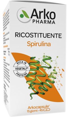 Arkopharma Spirulina Integratore Naturale Ricco di Proteine 45 Capsule Vegetali