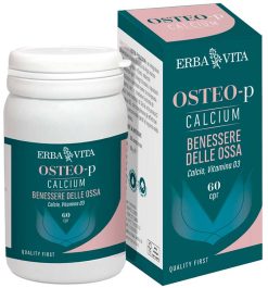 Osteo-P Calcium Integratore per Ossa con Calcio Magnesio Zinco Vitamina D3 60 Compresse