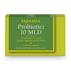 Erbamea Probiotici 10 MLD Integratore per Flora Intestinale 24 Capsule Vegetali