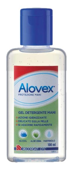 Alovex Protezione Mani Gel Detergente Igienizzante con Aloe Vera e Pantenolo 100 ml