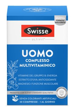 Swisse Uomo Complesso Multivitaminico con Vitamine Minerali e Antiossidanti 30 Compresse