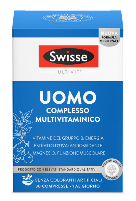 Swisse Uomo Complesso Multivitaminico con Vitamine Minerali e Antiossidanti 30 Compresse - Swisse Uomo Complesso Multivitaminico con Vitamine Minerali e Antiossidanti 30 Compresse