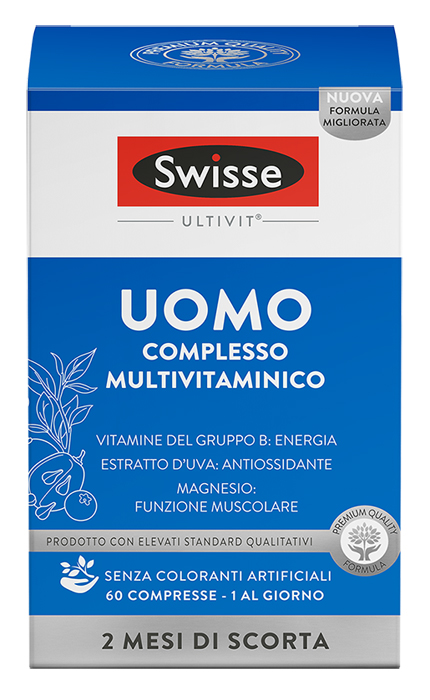 Swisse Uomo Complesso Multivitaminico con 13 Vitamine 10 Minerali e 3 Estratti Vegetali 60 Compresse - Swisse Uomo Complesso Multivitaminico con 13 Vitamine 10 Minerali e 3 Estratti Vegetali 60 Compresse