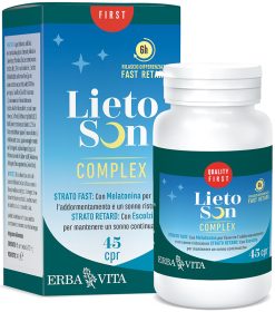 Erba Vita Lietoson Complex Integratore per Dormire con Melatonina e Valeriana 45 Compresse