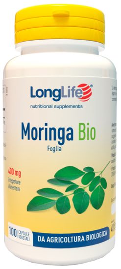 LongLife Moringa Bio Foglia Biologica Metabolismo di Carboidrati e Lipidi 100 Capsule