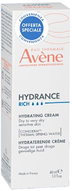 Avène Hydrance Rich Crema Idratante Ricca Pelle Sensibile Secca e Molto Secca Prezzo Speciale 40 ml