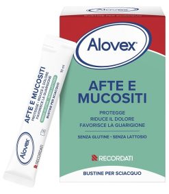 Alovex Afte e Mucositi Collutorio Monodose per Afte e Lesioni del Cavo Orale 20 Bustine