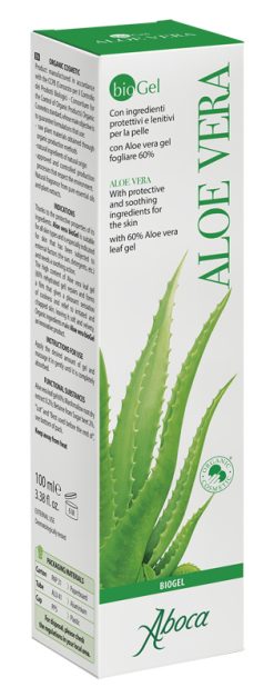 Aloe Vera Biogel Gel Lenitivo Idratante e Rinfrescante per Tutti i Tipi di Pelle 100 ml