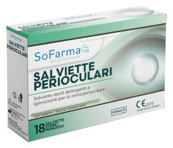 Salviette Perioculari Sterili Detergenti e Igienizzanti Zona Oculare 18 Pezzi