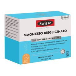 Swisse Ultiboost Magnesio Bisglicinato Integratore ad Alta Biodisponibilità Gusto Pesca e Albicocca 30 Bustine
