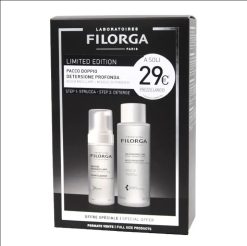 Filorga Duo Soluzione Micellare Anti-Età e Mousse Detergente Struccante Viso e Occhi