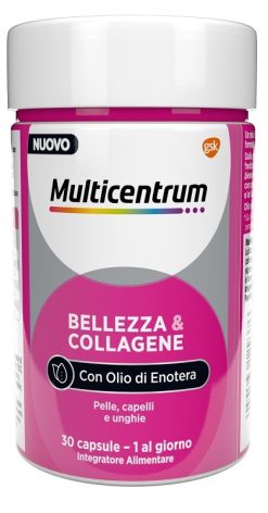 Multicentrum Bellezza e Collagene 30 Capsule Integratore per Pelle Capelli e Unghie