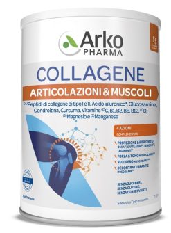Arkopharma Collagene Articolazioni e Muscoli Integratore con Collagene, Glucosamina e Condroitina 260 g
