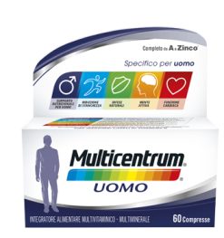 Multicentrum Uomo Multivitaminico e Multiminerale Completo per Uomini fino a 50 Anni 60 Compresse