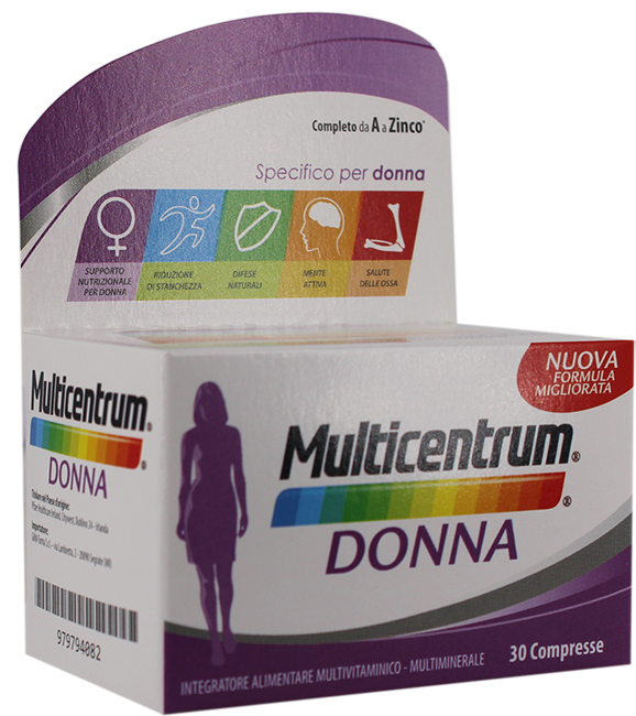 Multicentrum Donna Multivitaminico e Multiminerale GMM Importazione 30 Compresse - Multicentrum Donna Multivitaminico e Multiminerale GMM Importazione 30 Compresse