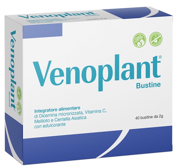 Venoplant Bustine Integratore con Diosmina, Meliloto, Centella e Vitamina C 40 Bustine - Venoplant Bustine Integratore con Diosmina, Meliloto, Centella e Vitamina C 40 Bustine