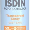 ISDIN Transparent Spray Wet Skin SPF50 Protezione Solare Corpo Spray Trasparente 250 ml