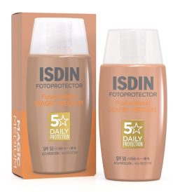 ISDIN Fusion Water Color SPF50 Fotoprotettore Viso Colorato con Acido Ialuronico 50 ml
