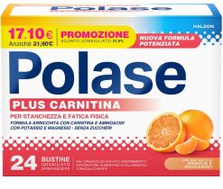 Polase Plus Carnitina 24 Bustine Integratore con Magnesio, Potassio e L-Carnitina Confezione Promo