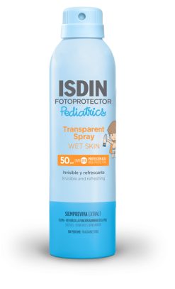 ISDIN Transparent Spray Pediatrics SPF50 Protezione Solare Bambini Spray Trasparente 250 ml