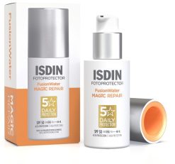 ISDIN Fusion Water Magic Repair SPF50 Fotoprotezione Viso Anti-Photoaging con Acido Ialuronico 50 ml