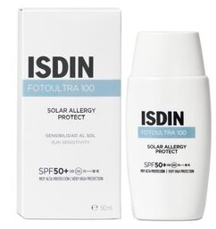 ISDIN FotoUltra Solar Allergy Protect SPF50+ Fotoprotezione Viso per Pelle con Tendenza ad Allergia Solare 50 ml