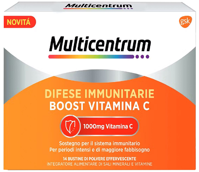 Multicentrum Difese Immunitarie Boost Vitamina C 1000 mg 28 Bustine - Multicentrum Difese Immunitarie Boost Vitamina C 1000 mg 28 Bustine