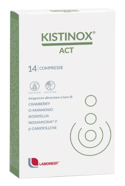 Kistinox Act Integratore Vie Urinarie con Cranberry D-Mannosio Boswellia e Propoli 14 Compresse