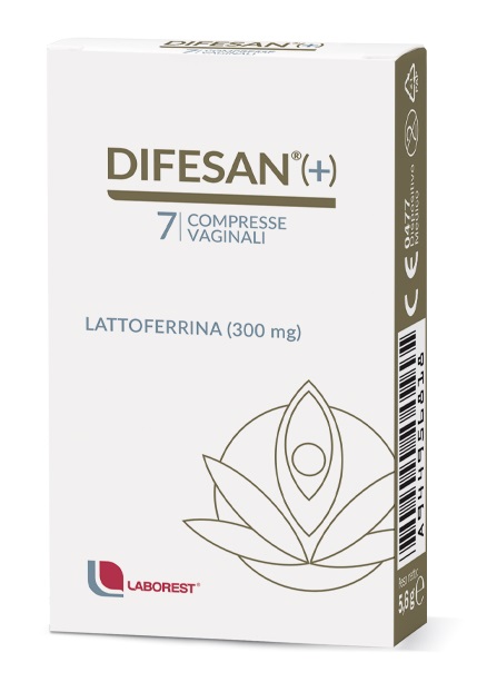 Difesan+ Compresse Vaginali con Lattoferrina per Equilibrio della Mucosa Cervico-Vaginale 7 Compresse - Difesan+ Compresse Vaginali con Lattoferrina per Equilibrio della Mucosa Cervico-Vaginale 7 Compresse