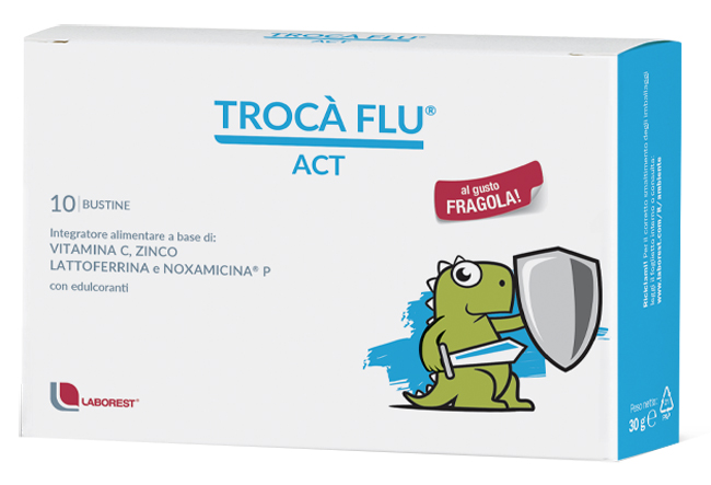 Trocà Flu Act Integratore Difese Immunitarie con Vitamina C Zinco Lattoferrina e Propoli 10 Bustine - Trocà Flu Act Integratore Difese Immunitarie con Vitamina C Zinco Lattoferrina e Propoli 10 Bustine