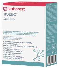 Tiobec Integratore con N-Acetilcisteina Glutatione e Vitamine Nuova Formula 40 Compresse