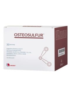 Osteosulfur Integratore per Ossa e Funzione Muscolare con MSM Vitamina D K2 e Magnesio 30 Bustine