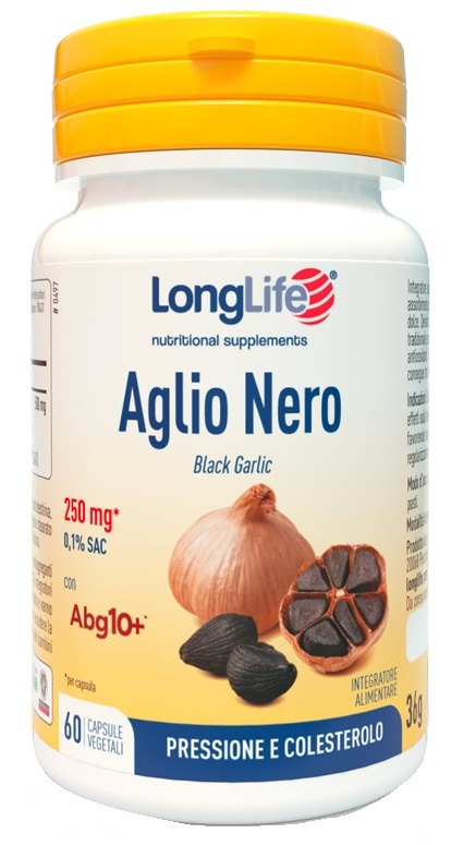 LongLife Aglio Nero Integratore per Colesterolo, Trigliceridi e Pressione 60 Capsule - LongLife Aglio Nero Integratore per Colesterolo, Trigliceridi e Pressione 60 Capsule