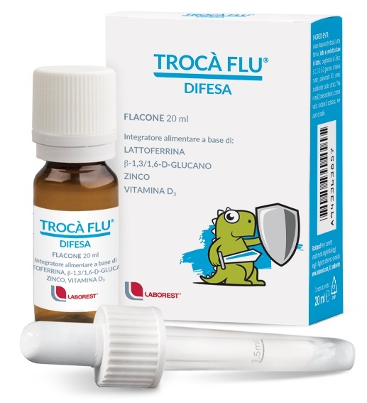 Trocà Flu Difesa Integratore con Lattoferrina Beta-Glucano Zinco e Vitamina D3 20 ml - Trocà Flu Difesa Integratore con Lattoferrina Beta-Glucano Zinco e Vitamina D3 20 ml