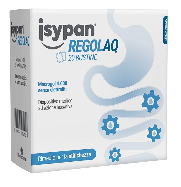 Isypan Regolaq Macrogol 4000 Lassativo Osmotico per Regolarità Intestinale 20 Bustine - Isypan Regolaq Macrogol 4000 Lassativo Osmotico per Regolarità Intestinale 20 Bustine