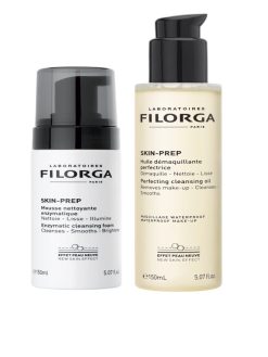 Filorga Huile Démaquillante + Mousse Nettoyante Kit Doppia Detersione Viso e Occhi 150 ml